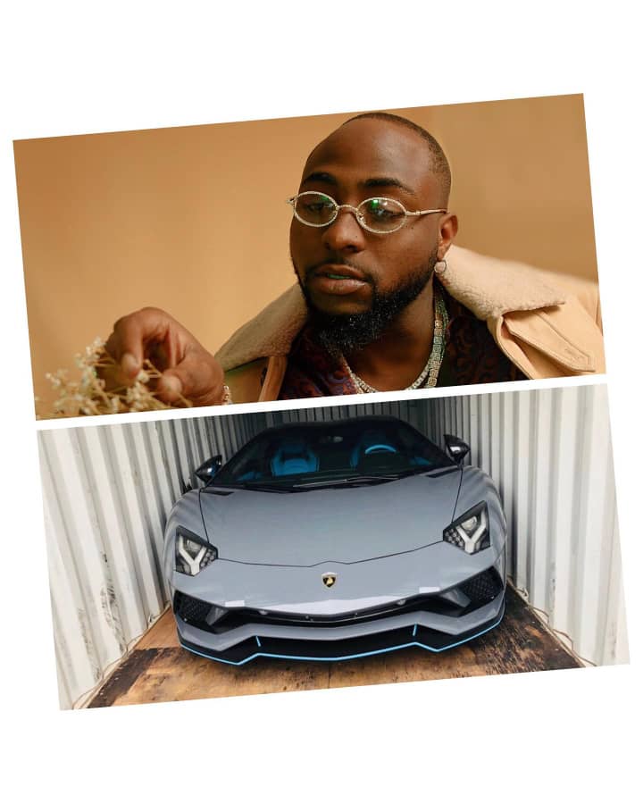 Davido's Lamborghini is now in a container on its way home to Nigeria